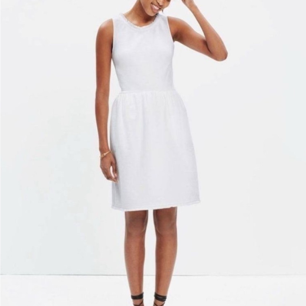Madewell Elegant White Sleeveless Dress